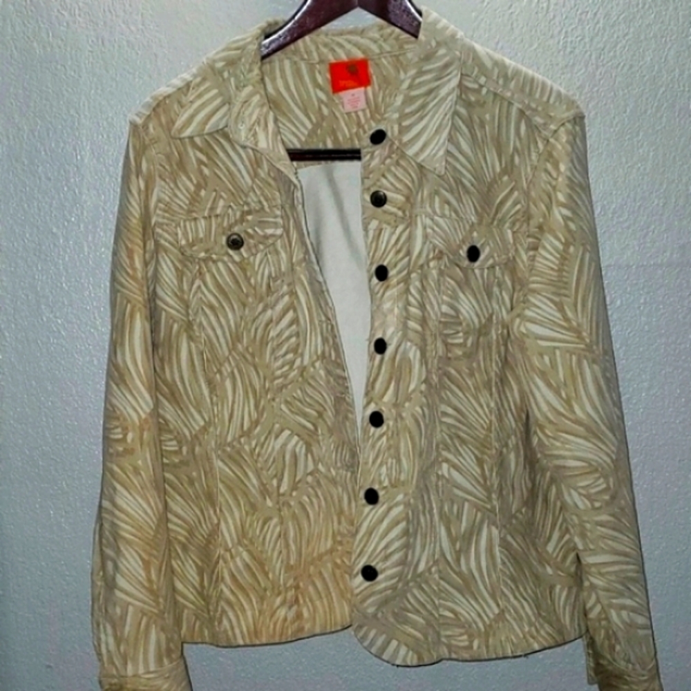 Blazer Patterned Hearts of Palm Beige
